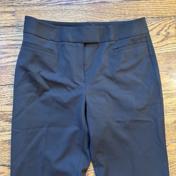 Lafayette 148 Espresso Dark Brown Italian Stretch Wool Trousers Pants Size 4 - Picture 3 of 7